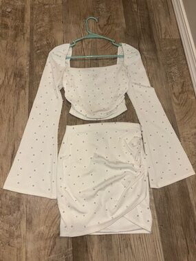 Windsor Pearl Embellished Two-Piece Skirt Set